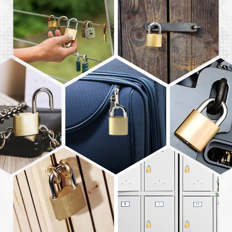 RYANNER Padlock 2PCS Small Padlock, Padlocks with Keys, can be