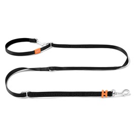 HOWGO 8-in-1 Multifunctional Hands Free Dog Training Leash with Padded Handle, 7.5 FT Nylon Adjustable Length, Lightweight Aviation Aluminum, Crossbody Waist Leash for Puppy Medium Large Dogs (Black)