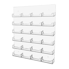 Marketing Holders 24 Pocket Wall Mount Realtor Contact Business Card Display Storage & Organization Multi Pocket Gaming Cards Membership VIP Point Card Retail Rack Clear Pack of 1