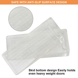 Door Wedge Rubber, Door Wedges Non-Slip Rubber, Pack of 6 Door Stopper Wedges, Non-Toxic and Odourless, Rubber Door Stopper for All Hard Floors, Balcony Door, Bathroom, Bedroom Door