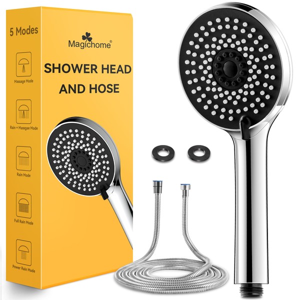 Magichome Shower Head and Hose 2M, High Pressure Shower Head