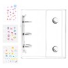 Sticker Notebook, 20 Refills, 2 Underlays, Clear A8, Silver, Mini