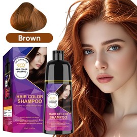 3-in-1 Plant Extract Hair dye Shampoo, Multi-Color Development, Mild Formula for Easy Coloring, Normal Hair Type, Deep Clean Effect, Trendy Hairdressing Maintenance - Color: Red Wine