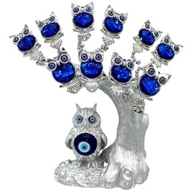 Betterdecor Blue Evil Eye Turkish Nazar Money Fortune Tree Owl Design Protection Home Decor for Any Purpose