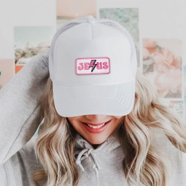 Jesus Light Bolt Patch 3 Inches Christian, Religious, Jesus, Bible Verse, Scripture Iron On/Sew On Embroidered Applique Patch for Clothes Backpacks Hats, DIY Funny Accessories Gifts for Mom Dad Friend