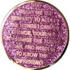 RecoveryChip 3 Month AA Medallion Reflex Pink Glitter Gold and