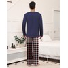 Ekouaer Men's Pyjamas Sets Long Sleeve Pjs Soft Loungewear Winter