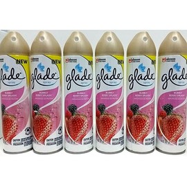 Glade LOT 6x SC.Johnson Glade Air Freshener Spray Bubbly Berry Splash Eliminates Odors