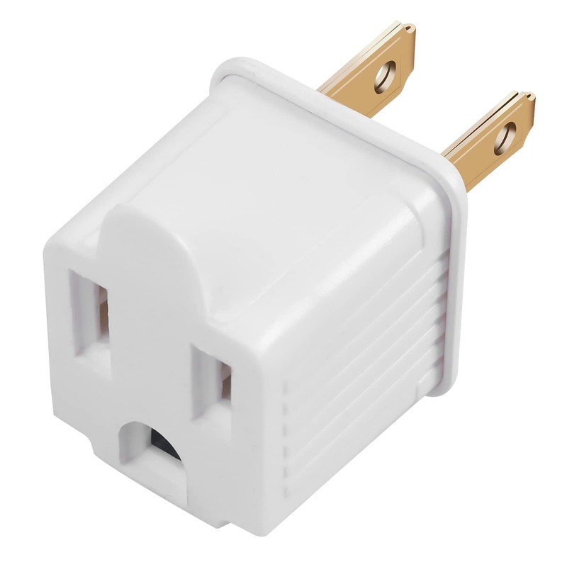 TENINYU Grounded Adapter 3-Prong to 2-Prong Outlet Converter - 3