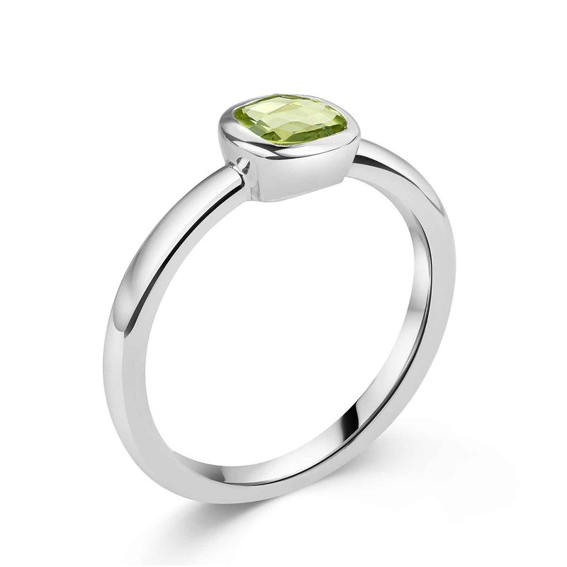 MATERIA by Matthias Wagner Square Gemstone Ring 925 Silver for