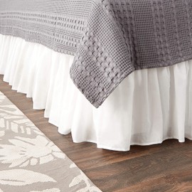 Greenland Home GL-1107FBSF Fashions Cotton Voile Bed Skirt 15 Inch, Full, White