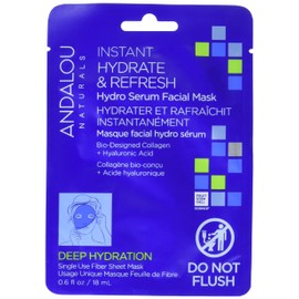 Andalou Naturals Deep Hydration Instant Hydrate & Refresh Sheet Mask, 6 OZ