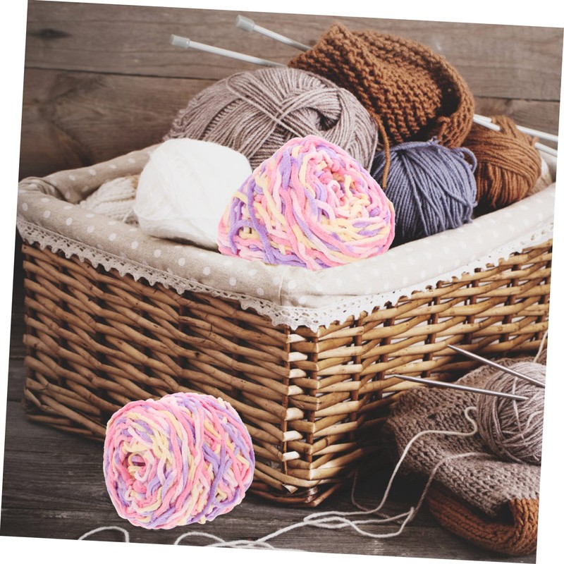 Tofficu 1Roll Multi Function Chunky Knitting Yarn Portable DIY Crochet