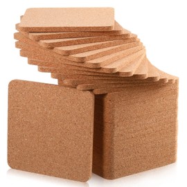Square Cork Trivets 4 x 4 x 0.2 Inch Cork Coasters for Drinks Absorbent Plant Pot Trivets Natural Bar Kitchen Pads Drink Coasters Set for Table Dishes Plate(120 Pcs)