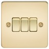 Knightsbridge FP4000PB FPAV4000PB Flat Plate 10A 3G 2 Way Switch-Polished