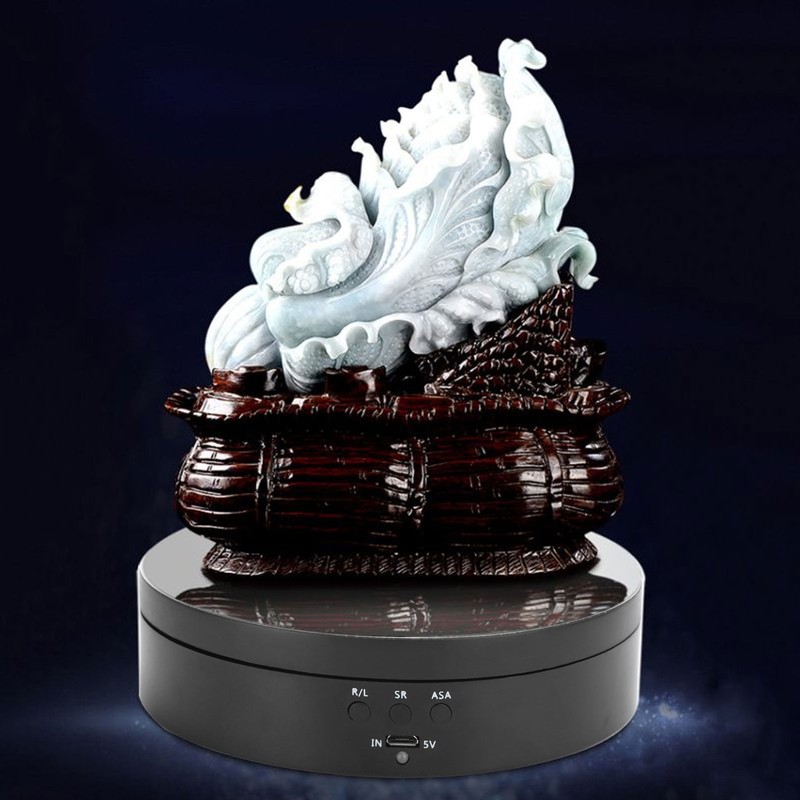 3 Speeds Electric Rotating Display Stand 360 Degree Turntable Jewelry