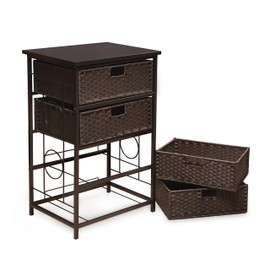 August Collection Tall Four Basket Drawer Storage Unit