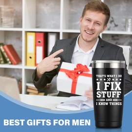 MASGALACC Funny Gifts For Men - Fathers Day & Birthday Gifts For Men, Dad, Papa, Grandpa, Uncle, Brother - Gifts for Boss, 20oz Tumbler Mug, Black