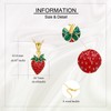 URONE Strawberry Necklace 925 Sterling Silver Red Strawberry Pendant Necklace