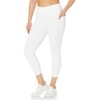 Danskin Women's Curved Contour Capri Legging, White, X-Large