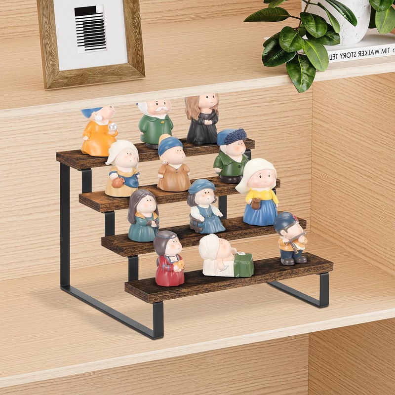 YINMIT Wooden Perfume Organizer, Tiered Cologne Organizer for Men, Black