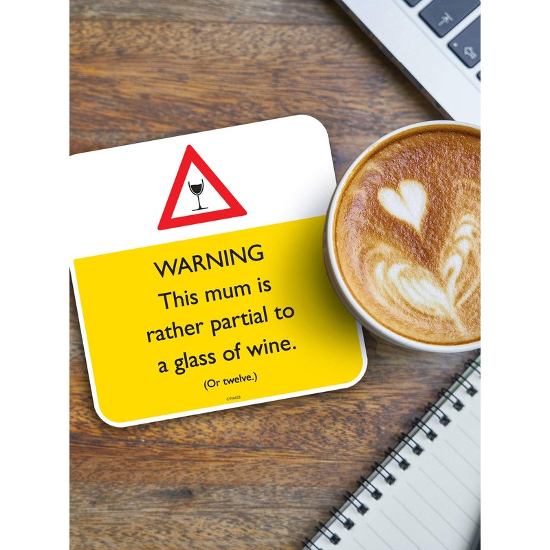 Brainbox Candy - Funny 'MUM Partial To Wine Coaster' -