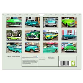 CHEVY - Ganz in Grün (Wandkalender 2026 DIN A4 quer), CALVENDO Monatskalender