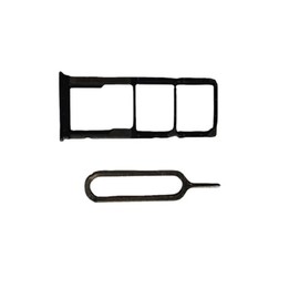 zhxchzhi OEM Dual Sim Card Tray Holder+Pin Replacement for Xiaomi Redmi 9A / 9C Parts Black