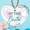 My First Easter Wooden Heart Plaque | Rabbit Ears &