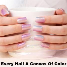 YiMistnnts Semi Cured Gel Nail Strips Kit UV Gel Nail Wraps Exquisite Gel Nail Polish Strips Salon-Quality Gel Stickers for Nails (Neon Fairy)