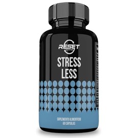 Stress Less - 60 capsulas | Con Vitamina B12,GABA, 5HTP, Carbonato de Calcio, Oxido de Magnesio y mas | Multivitamínico Hecho en USA | Suplementos Alimenticios Libres de GMO | RESET NUTRITION