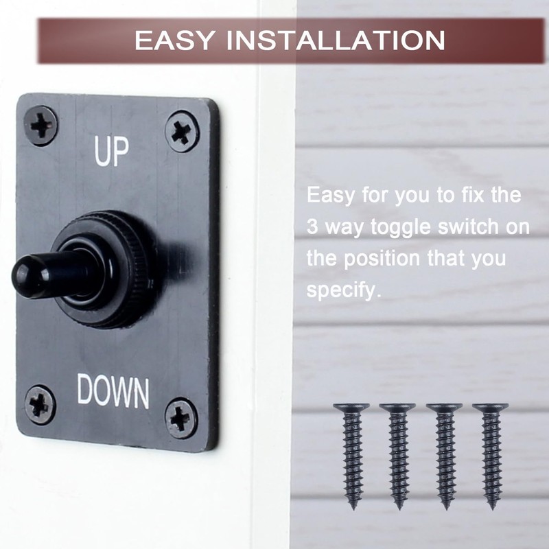 DMWD Waterproof Latching Toggle Switch ON-Off-ON 3Pin 3Position SPDT 30A