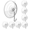 Hangerspace Suction Cup Hooks, Upgrade 2.5 Inches Clear PVC Suction