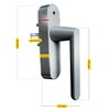 Schellenberg Smart Home Wireless Alarm Handle Square Variable Length, 46513