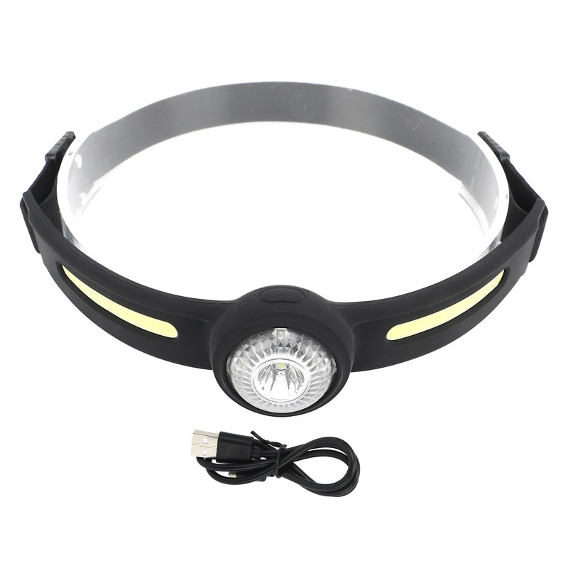 Outdoor LED Headlamp USB Charging 270 Degree COB Floodlight IPX4