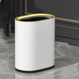 IVTUVTI 1.6 Gallon Slim Small Wastebasket, Stainless Steel Trash Can for Bathroom, Narrow Garbage Can with Inner Barrel, Container Bin Waste Bin for Kitchen, Home, Office