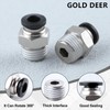 GOLD DEER 6mm to 1/4" NPT Male Threaded Push Connection