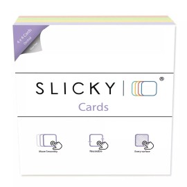 SlickyNotes (4-Pad, 4″ X 4″) Yellow Glue Free Static Cling Sticky Notes - Reusab