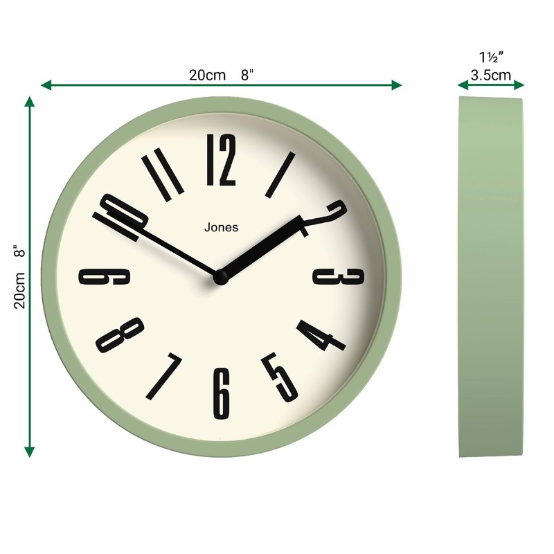 JONES CLOCKS® Hot Tub wall Clock | Small Retro Round
