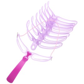 Ipetboom Set 8 Reusable Eye Brow Stencil Template Card with Handle and Strap, Long Lasting Waterproof Stencils for Perfect Brow Washable Make up Plastic Card , Pink.