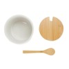 balvi Sugar Bowl Colour White Elegant Ceramic / Bamboo Sugar