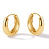 micuco Chunky Gold Hoop Earrings for Women - 18K Real Gold Plated Lightweight Hollow Hypoallergenic Earrings for Women