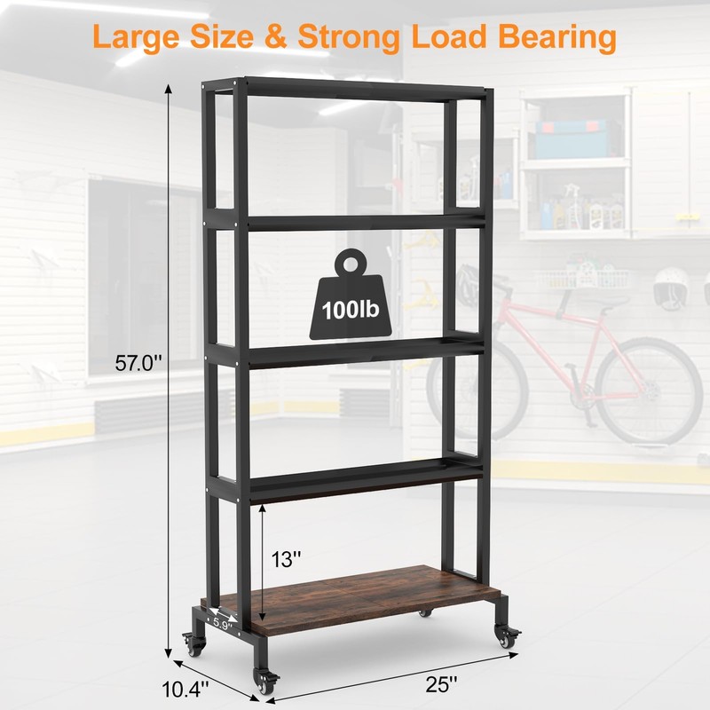 3D Printer Filament Storage Rack, 5-Tier 3D Printing Filament Metal