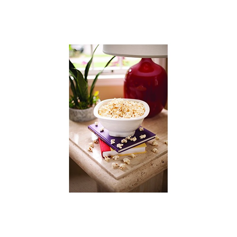 Nordic Ware Microwave Popcorn Popper, White, 12 Cup