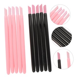 FOMIYES 4 Sets Ergonomic Handle Nail Cuticle Trimmer Ceramic Stick Pens for Nail Polishing Nail File and Buffer Set