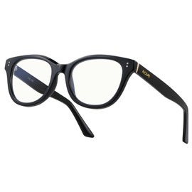 AVDLAB Blue Light Blocking Glasses Oval Oversized Stylish Thick Frame Computer Glasses UV400 Glare Women AB2210 (Black)
