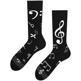 TODO Colours Funny Socks with Motif - Multicoloured, Colourful, Crazy for the Joy of Life, bass notes socks