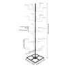 5 Tier Freestanding Metal Hat Organizer Rack with 20 Hookers,