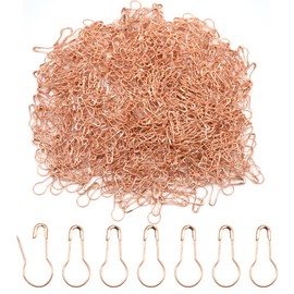 Hocansen Pack of 1000 Safety Pins for Bulbs, Metal Safety Pins, Small Safety Pins, Fixed Clothes Pins for Clothing Crafting (Rose Gold)