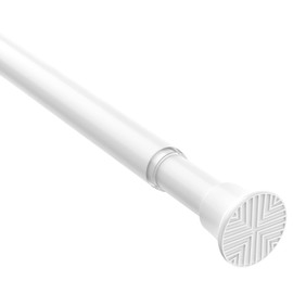 AIZESI Tension Rod 18-36 inch，1Pcs White Adjustable Tension Curtain Rod No Drilling Small Tension Rod Spring Tension Curtain Rod Expandable Curtain Rod